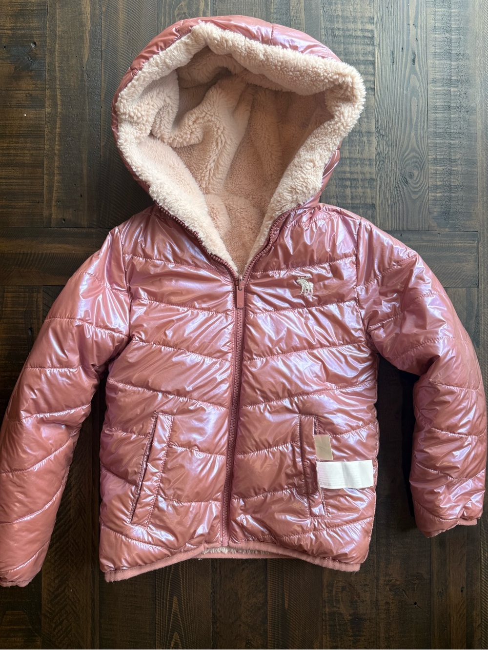 abercrombie kids Plush Hooded reversible coat